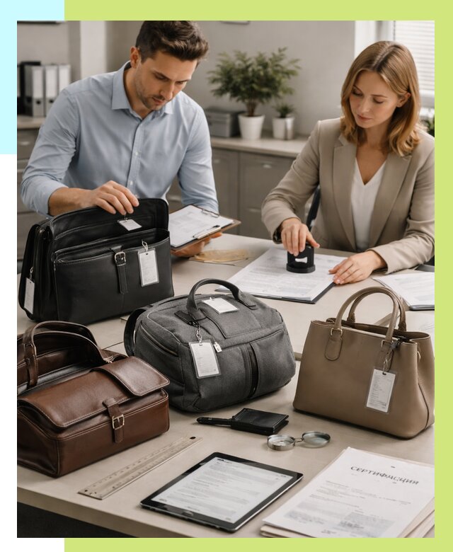 Сертификация сумок в Барабинске от 7618 руб. | Алешин-Ббн