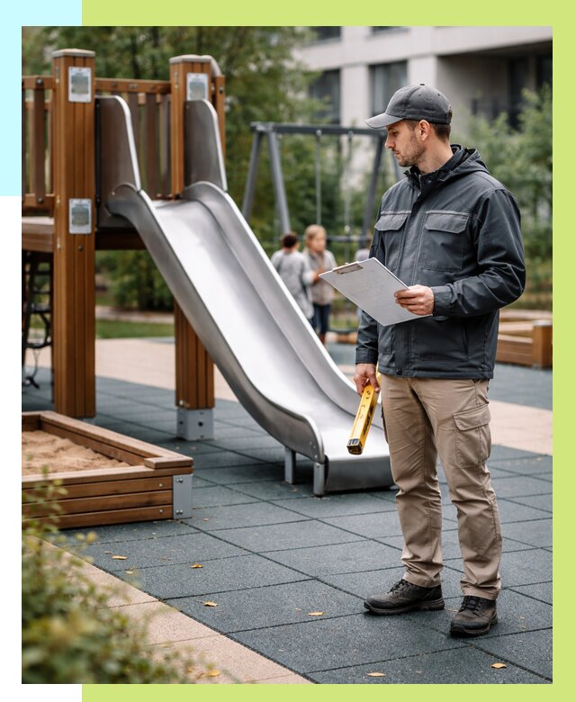 Сертификация детских площадок в Барабинске от 25393 р. | Алешин-Ббн