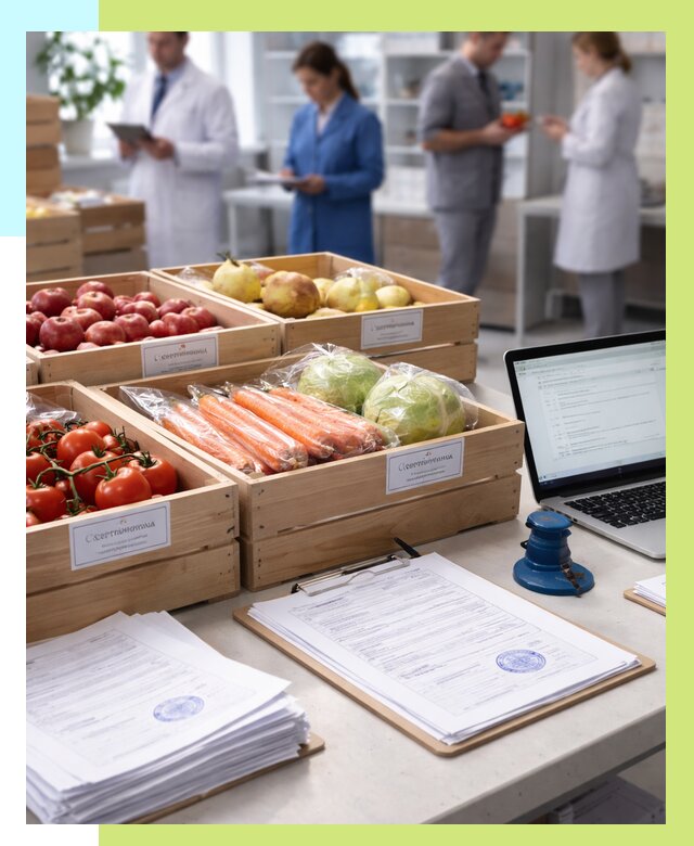 Сертификация овощей и фруктов в Барабинске от 8633 р. | Алешин-Ббн