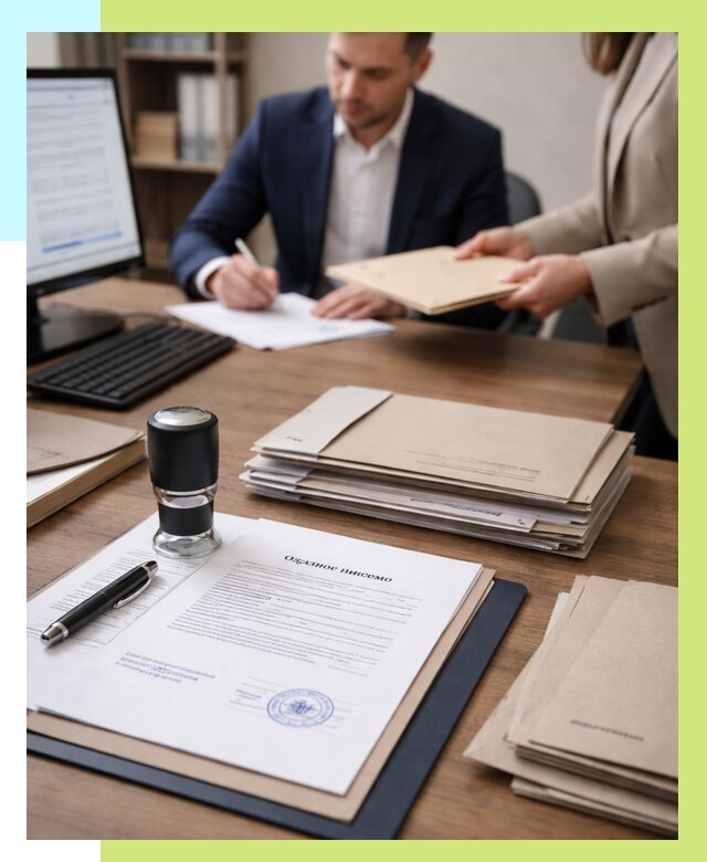 Отказное письмо для таможни в Барабинске от 3047 р, Алешин-Ббн