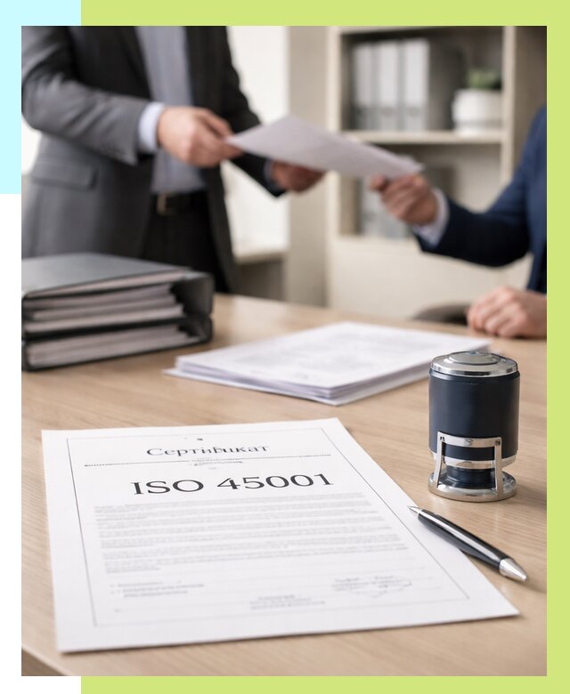 Сертификат ISO 45001 в Барабинске под ключ от 45707 р. | Алешин-Ббн